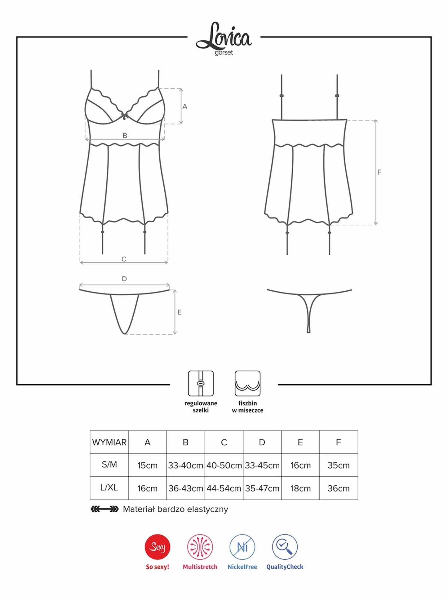 3-Gorset stringi czerwony sex komplet obsessive l/xl-3