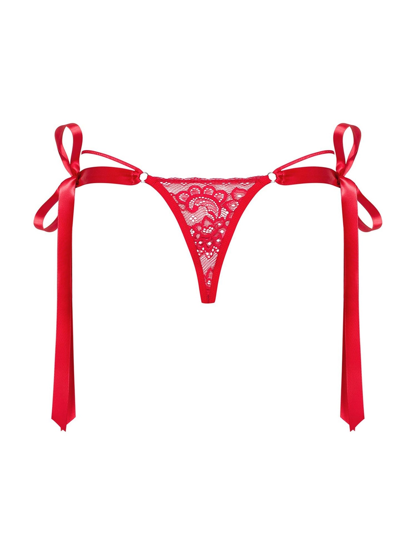 7-Stringi erotyczne czerwone sex kokarda lovlea l/xl-7