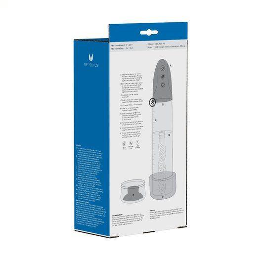 6-Me You Us Platinum Duo Automatic Pump Masturbator Clear/Black-6