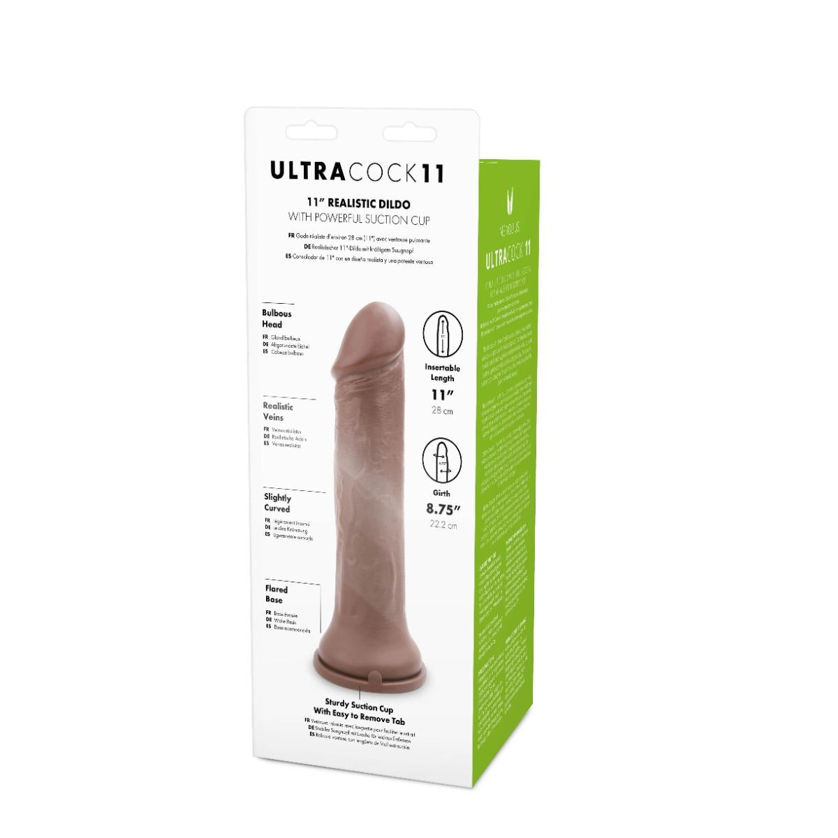 5-Gruby żylasty penis realistyczny przyssawka 28 cm-5