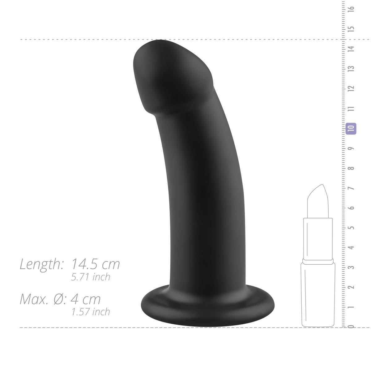 11-No-Parts - Charlie Dildo 14.5 cm - Black-11