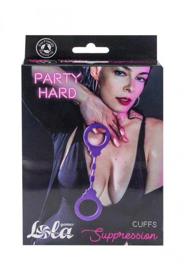4-Kajdanki-Silicone Handcuffs Party Hard Suppression Purple-4