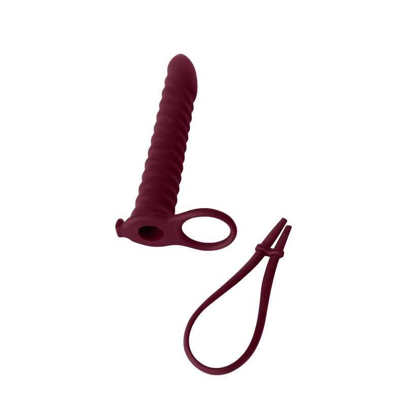 4-Dildo z pierścieniem do podwójnej penetracji 16 cm-4