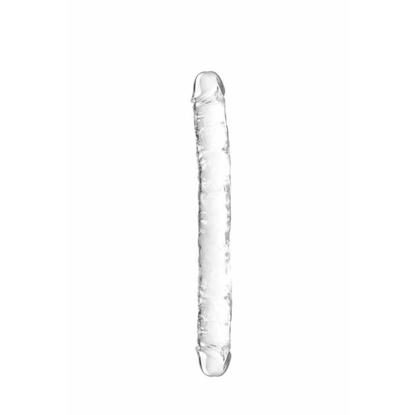 4-Podwójne przezroczyste silikonowe dildo penis 29cm-4
