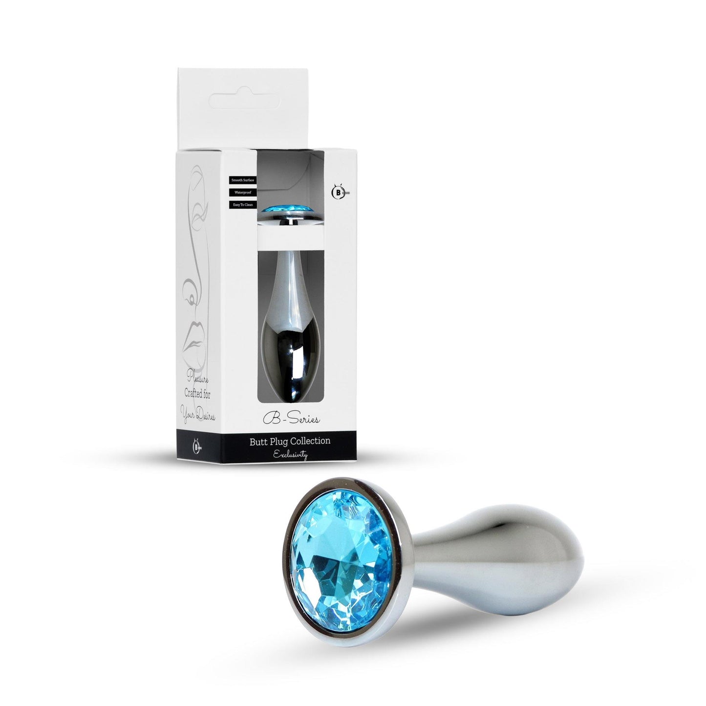 1-Metalowy plug analny Jewellery Silver rozmiar L-1