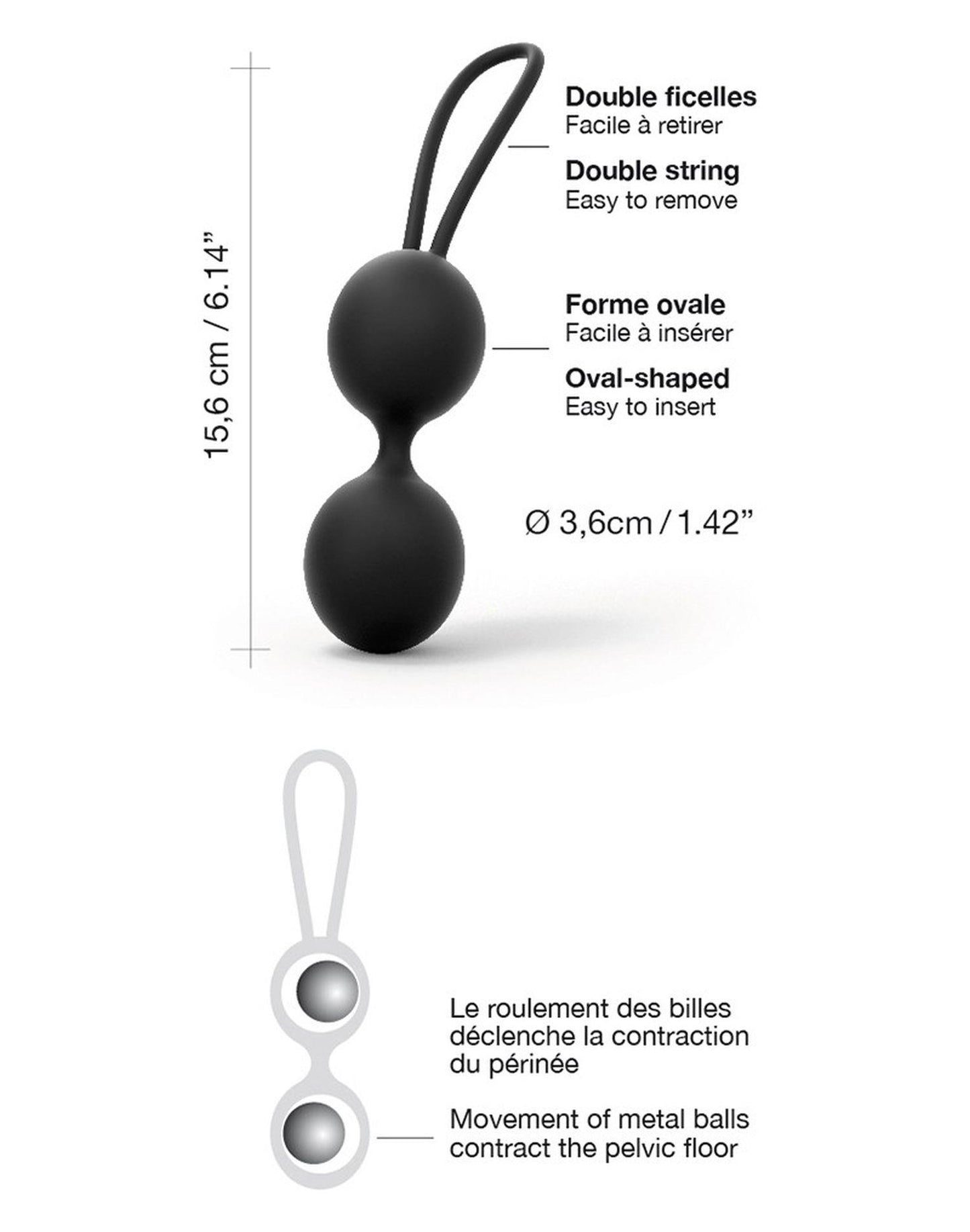 4-Kulki gejszy waginalne podwójne dorcel dual balls-4