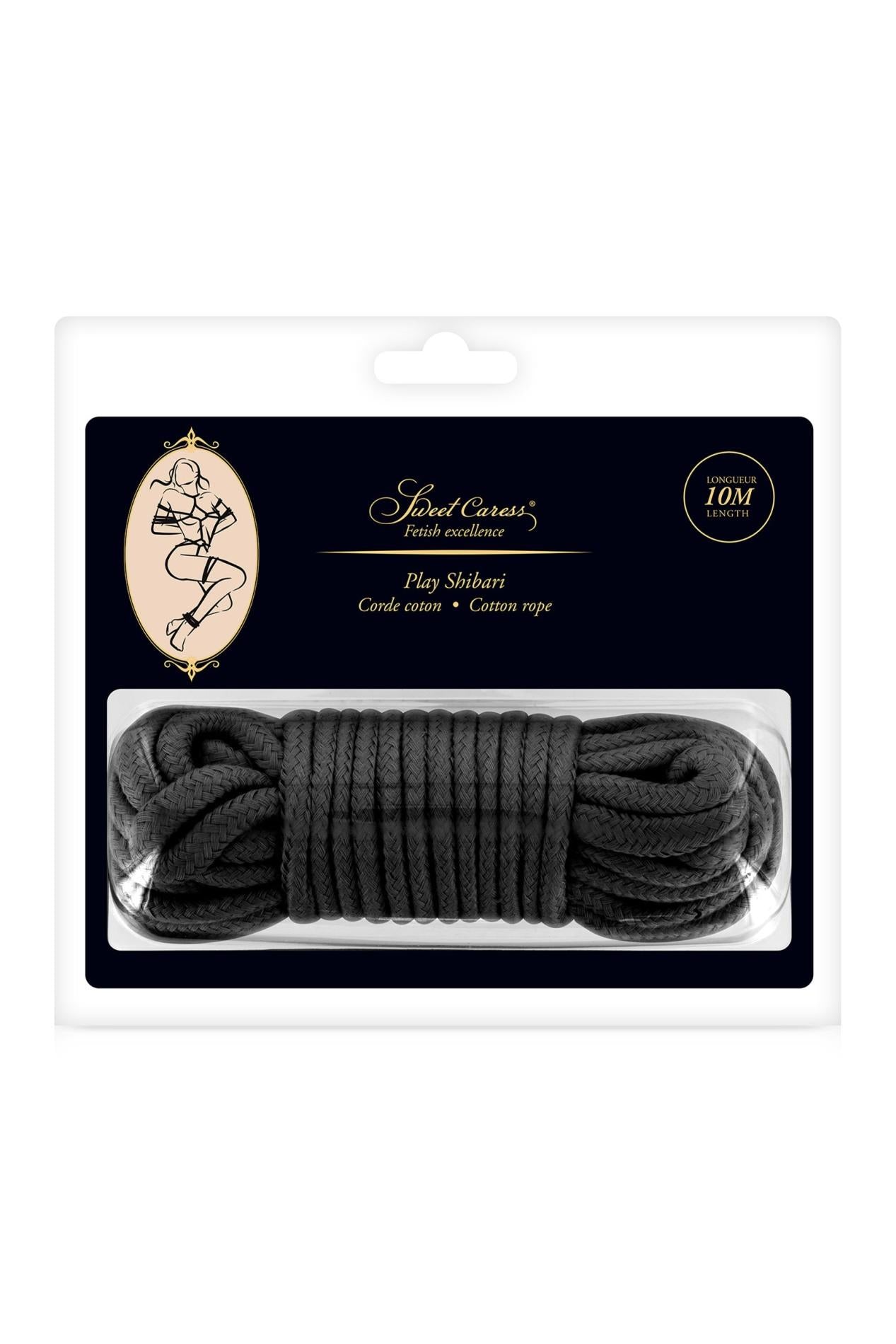 2-SM BONDAGE ROPE BLACK 10M (Size: T2)-2