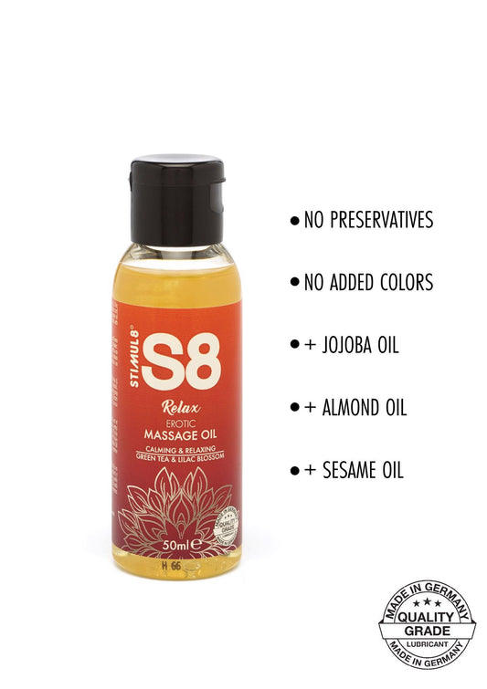 2-S8 Massage Oil 50ml Green Tea & Lilac Blossom-2