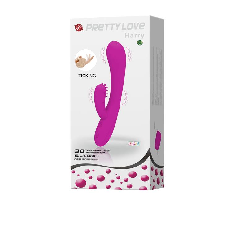 10-Wibrator z masażerem łechtaczki z wypustkami 19cm-10