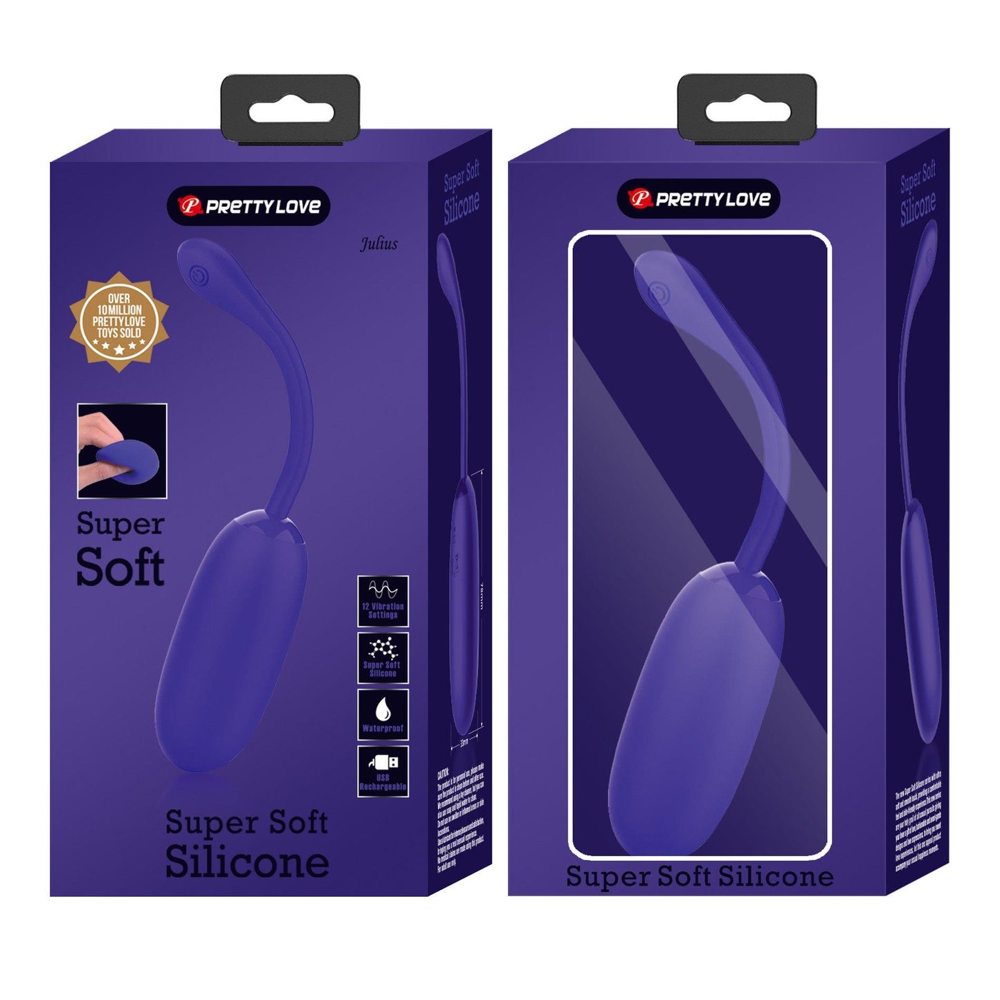 13-PRETTY LOVE - JULIUS EGG Purple 12 function vibrations-13