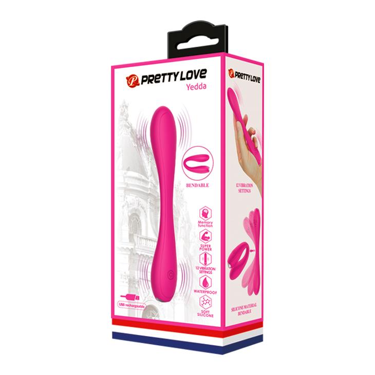 9-Zginany wibrator podwójny punkt g łechtaczka 17cm-9