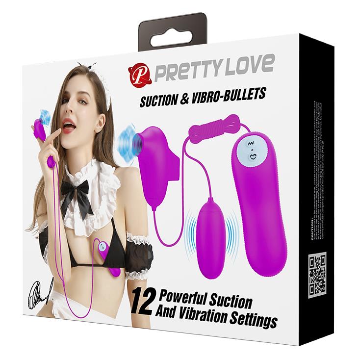 10-PRETTY LOVE - SUCTION & VIBRO-BULLETS, 12 vibration functions 12 sucking functions-10