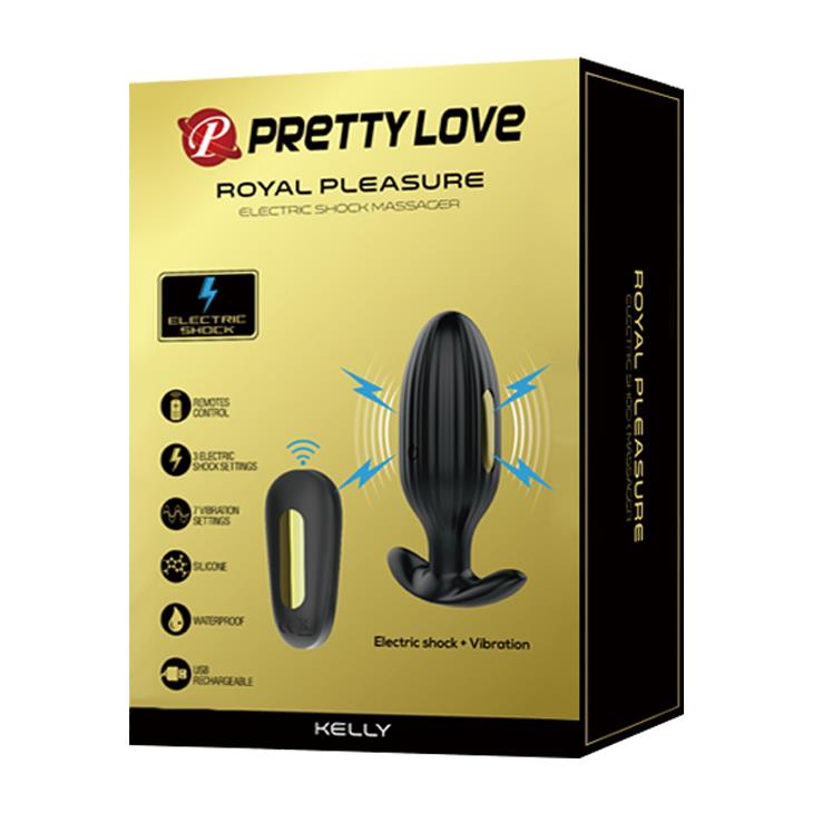 9-Elektrostymulacja korek plug analny wibrujący 9cm-9