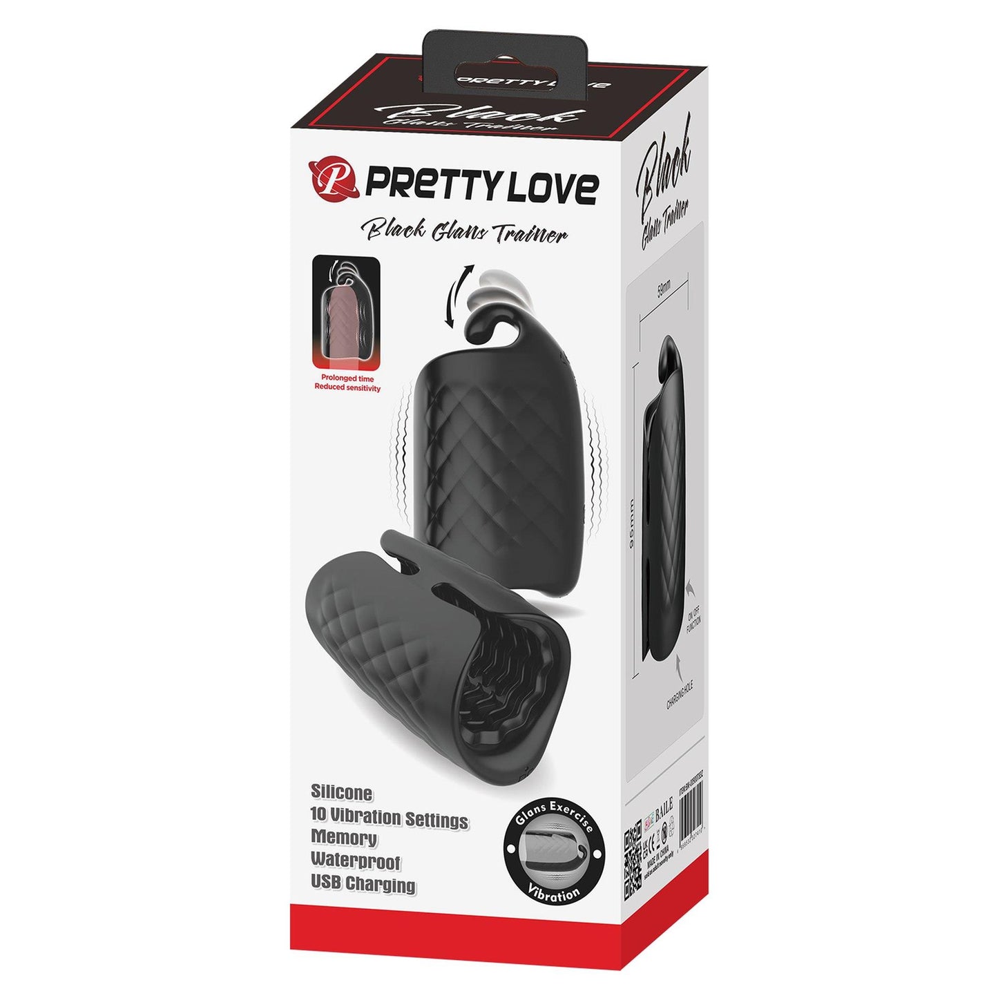 1-PRETTY LOVE - Black Glans Trainer, 10 vibration functions-1