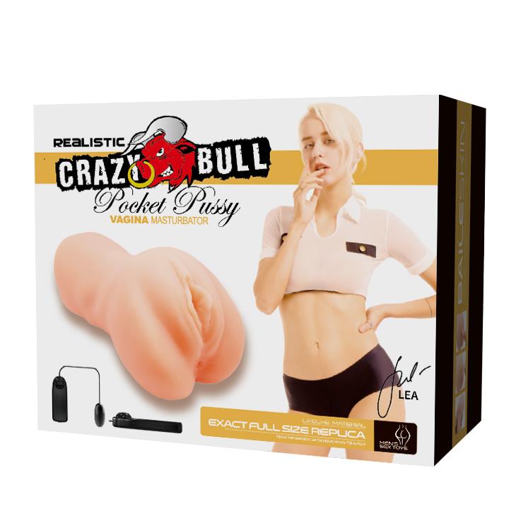 9-CRAZY BULL - Realistic Pocket Pussy ,Vibration-9