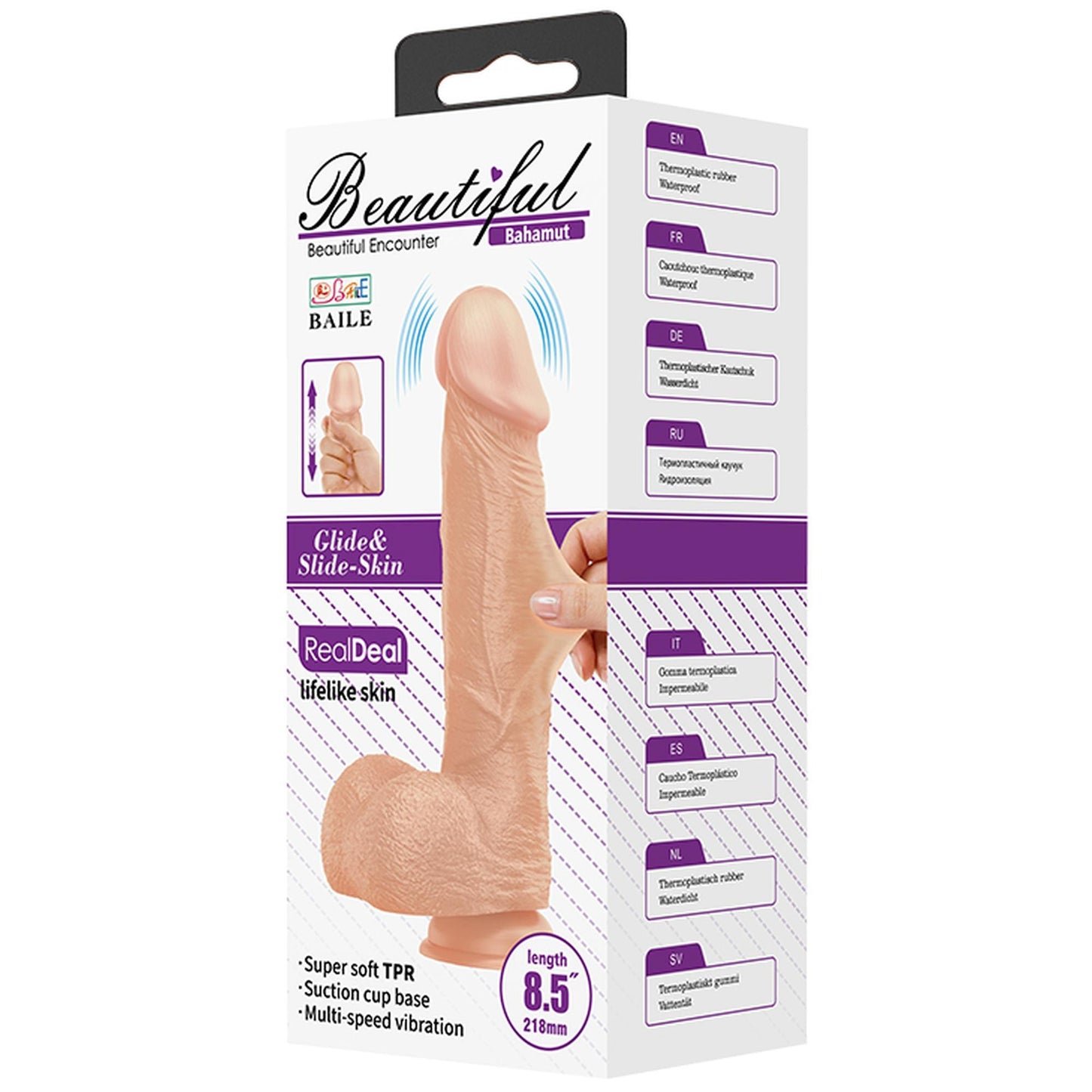 17-Dildo wibrujący penis z przyssawką 21,8cm-17