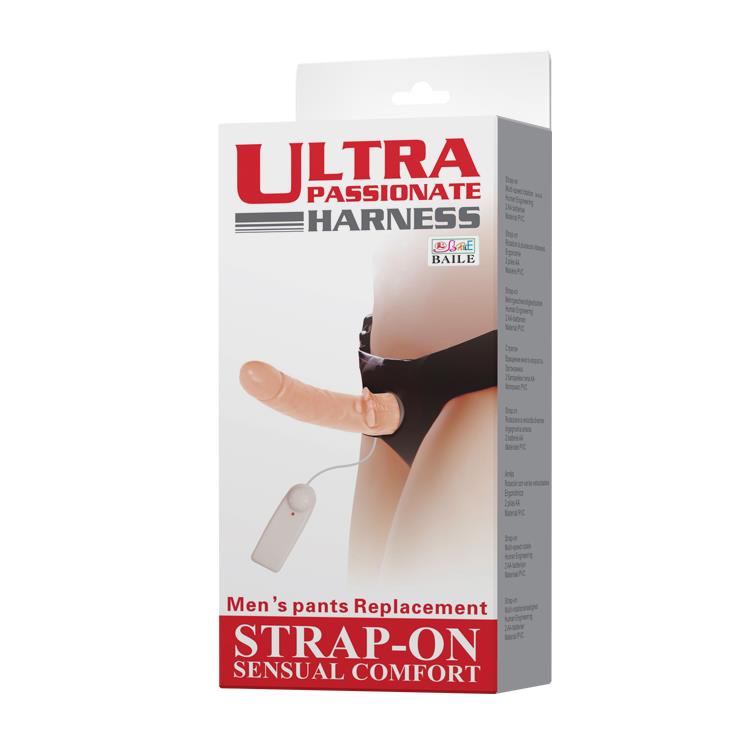 8-Realistyczny penis strapon wibrator z pasami 20cm-8