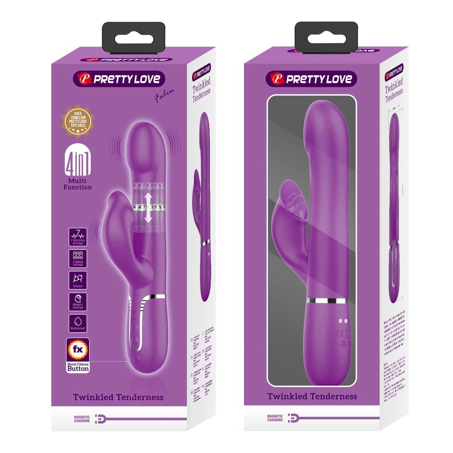 12-PRETTY LOVE - Falin Purple, 7 vibration functions 4 rolling functions Memory function-12