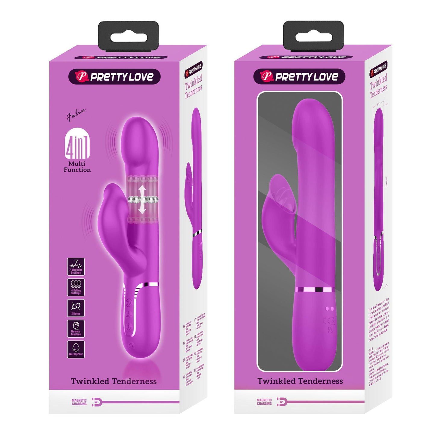12-PRETTY LOVE - Twinkled Tenderness Purple, 7 vibration functions 4 rolling functions Memory function-12