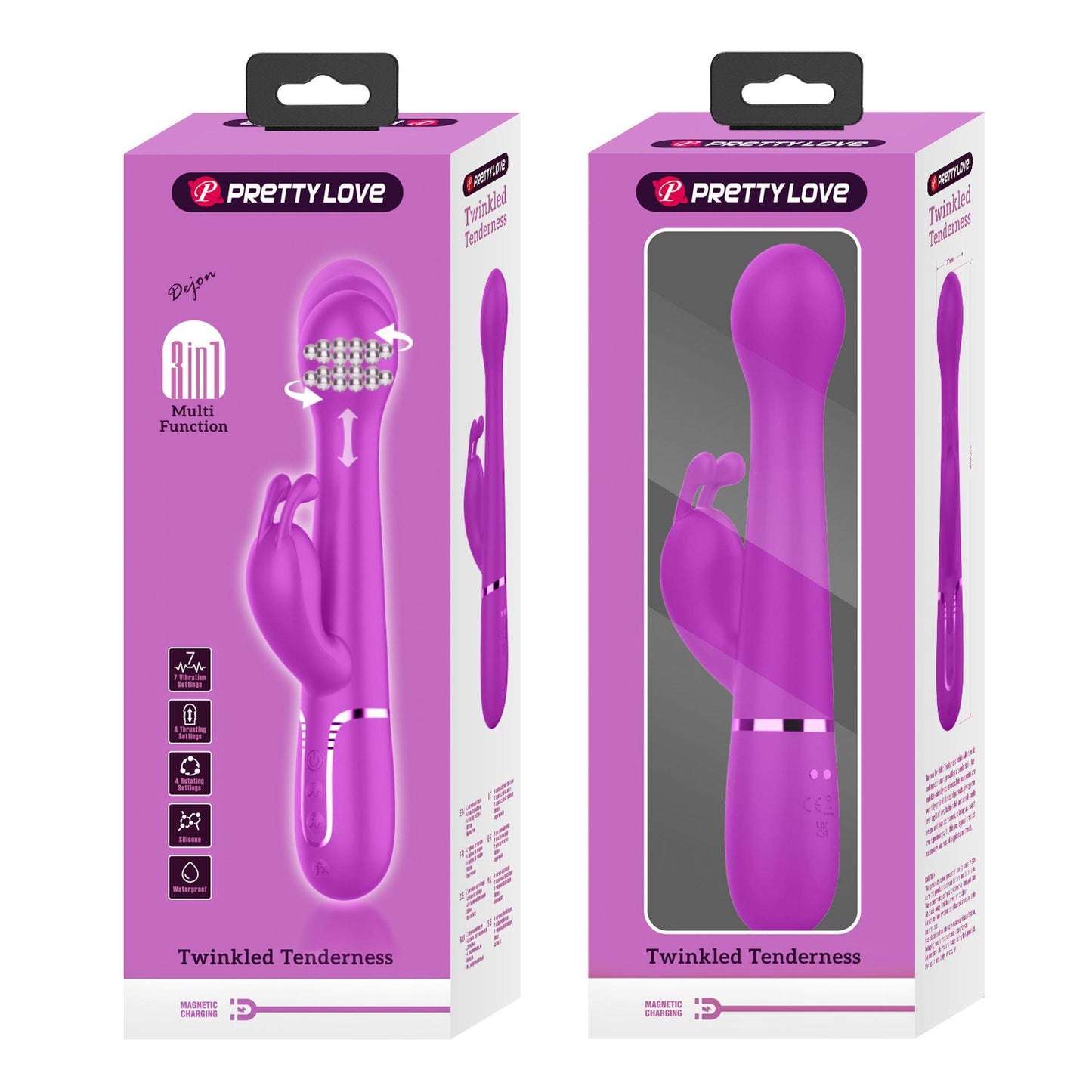 12-PRETTY LOVE - Twinkled Tenderness Purple, 7 vibration functions 4 thrusting settings 4 rotation functions-12