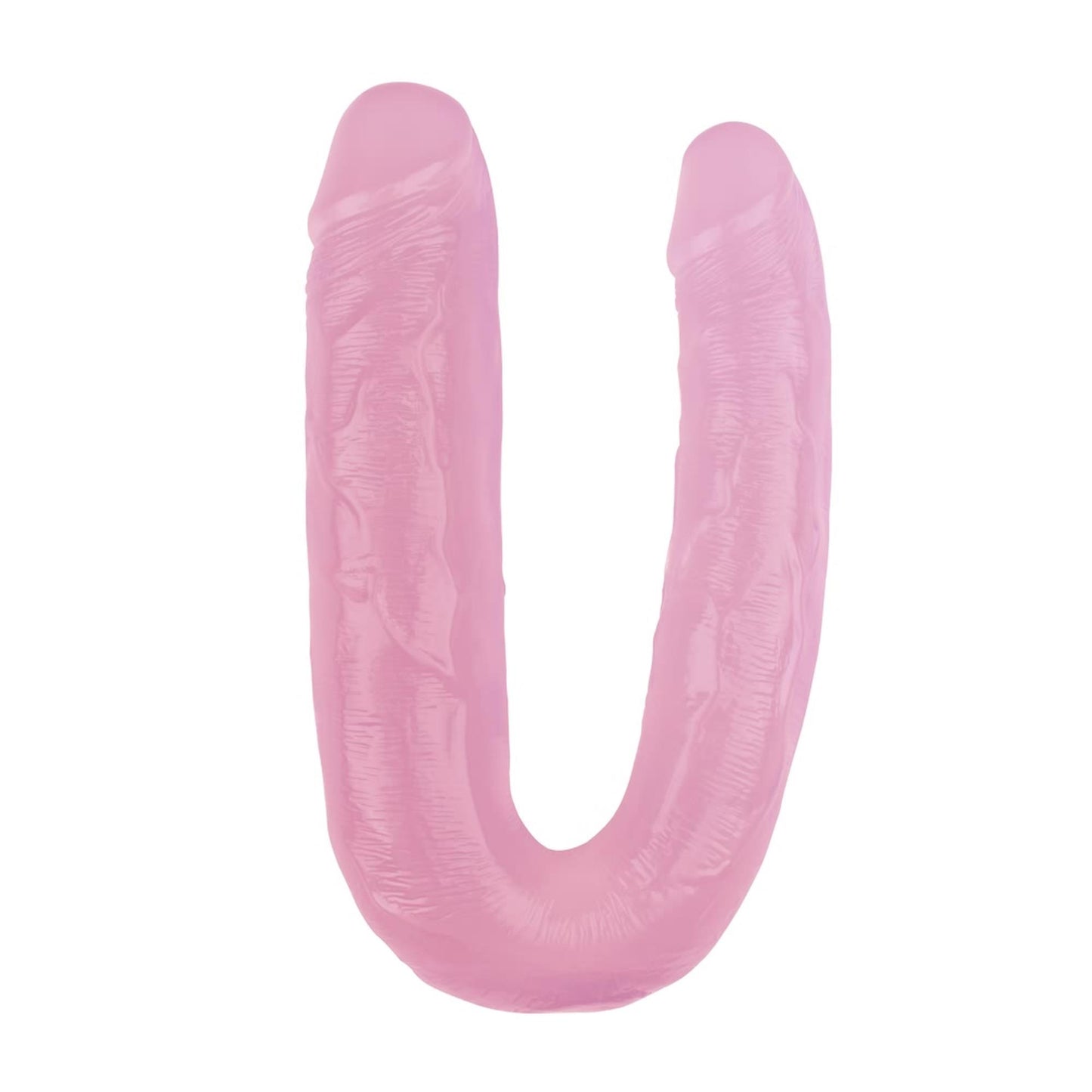 2-Wygięte różowe żylaste dildo sex lesbijski 22,5 cm-2