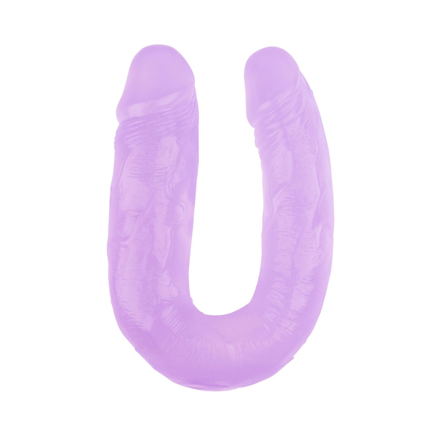 2-Wygięte podwójne żylaste dildo sex lesbijski 18 cm-2
