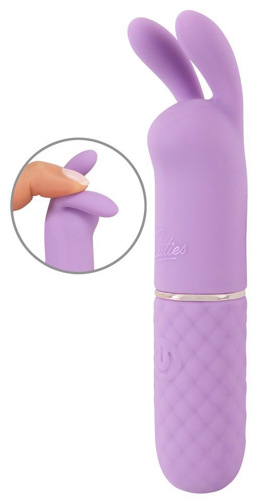 1-Mini wibrator króliczek Cuties fioletowy USB 10,8 cm-1