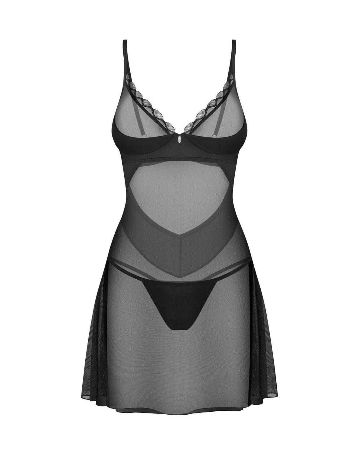 1-Koszulka nocna Obsessive Stelisa czarna z stringami L/XL-1
