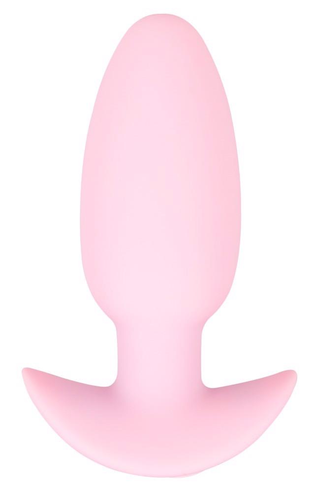 2-Korek analny wibrujący Cuties silikonowy różowy USB 8 cm-2