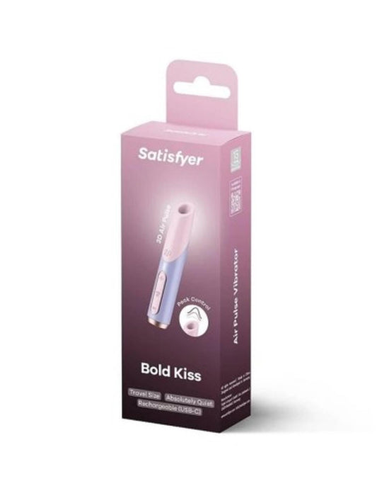 2-Stymulator łechtaczki Satisfyer Bold Kiss kompaktowy fal powietrznych USB-2