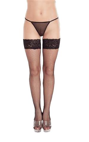 1-Pończochy kabaretkowe SoftLine Collection czarne 3XL-1