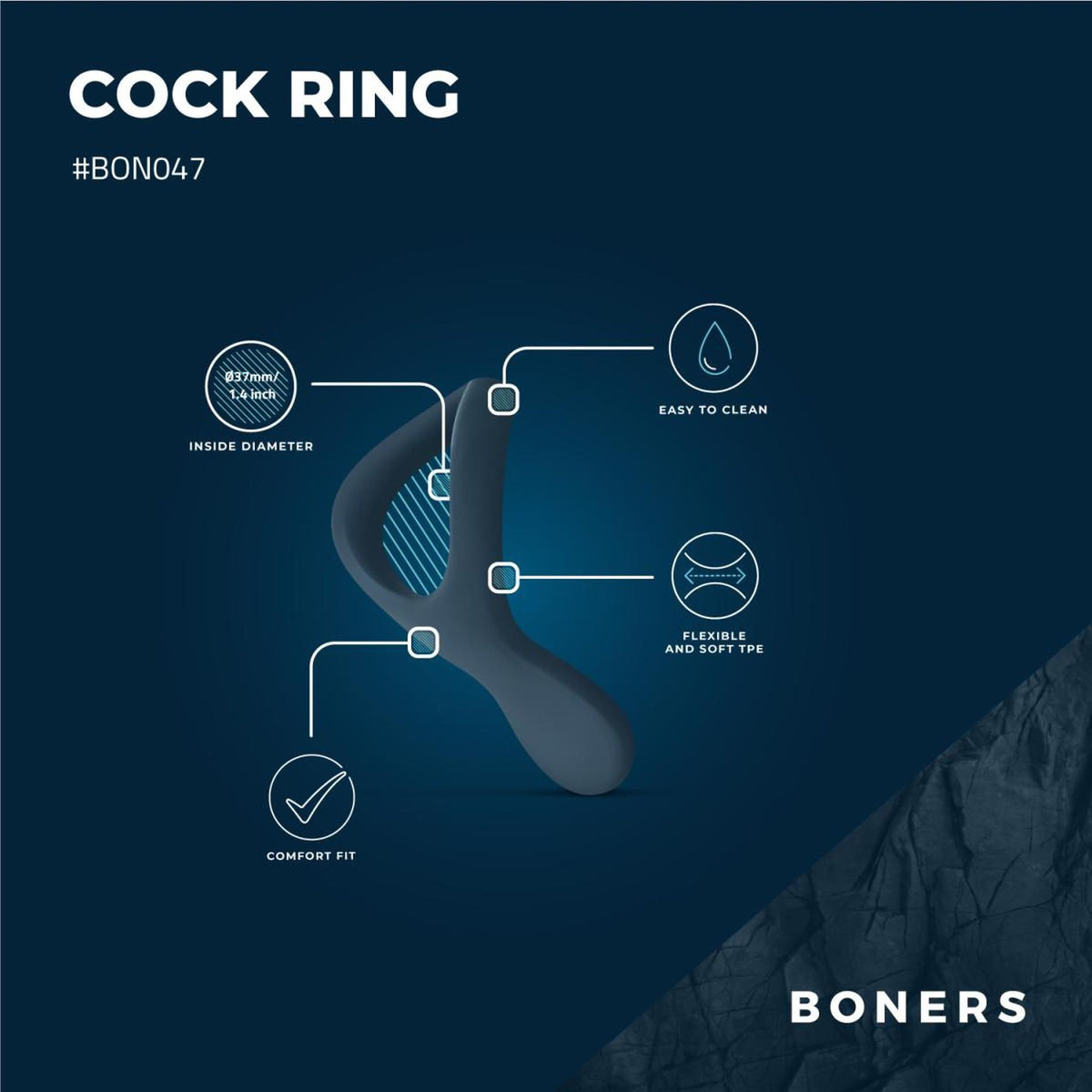 1-Pierścień erekcyjny silikonowy Boners-1