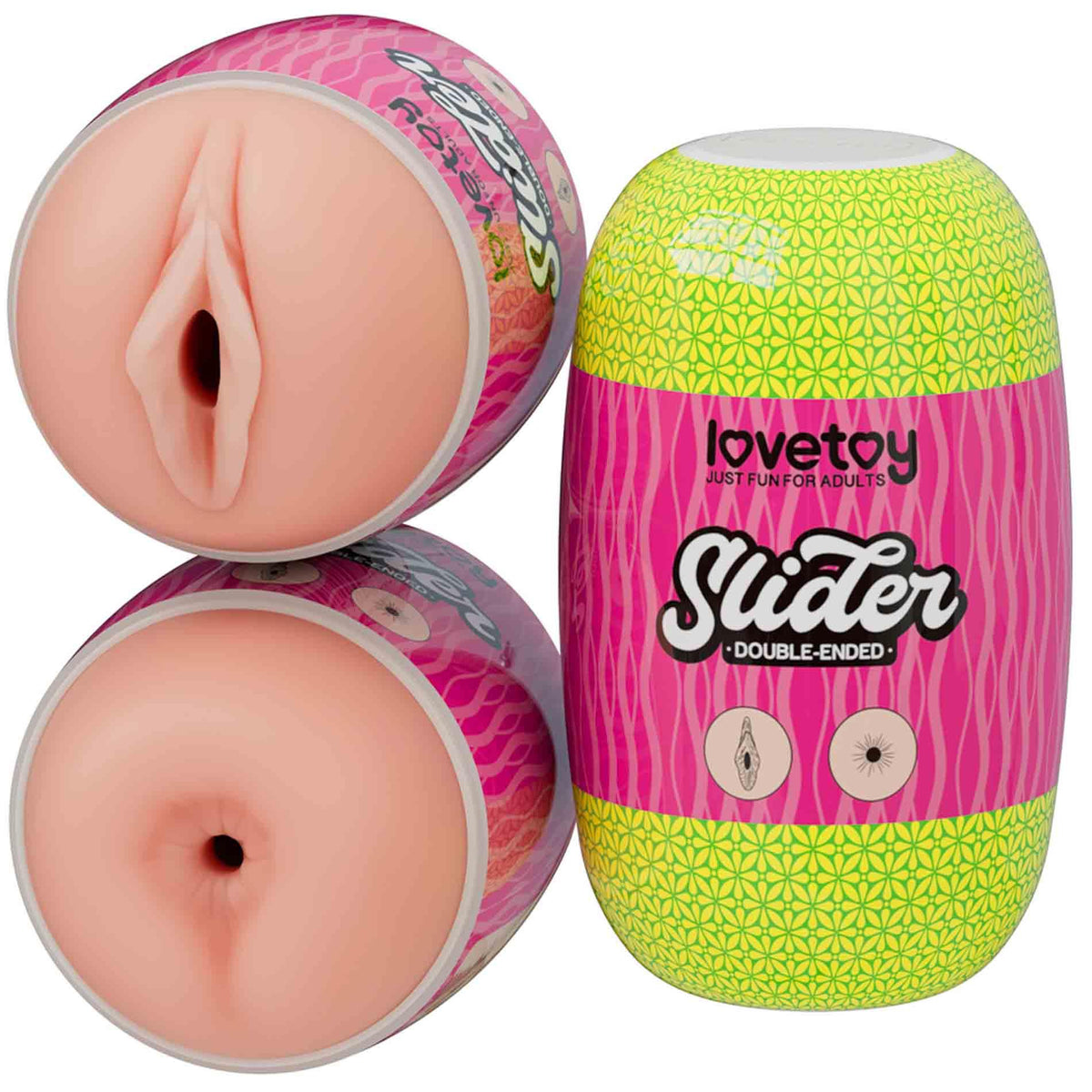 2-Slider Double-Ended Masturbator Vagina and Anus-2