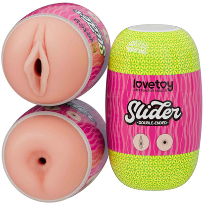 2-Slider Double-Ended Masturbator Vagina and Anus-2