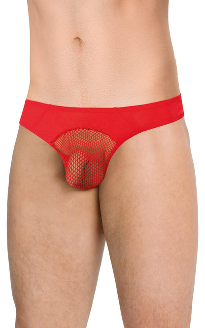 1-Czerwone wycięte stringi męskie SoftLine 4525 M/L-1