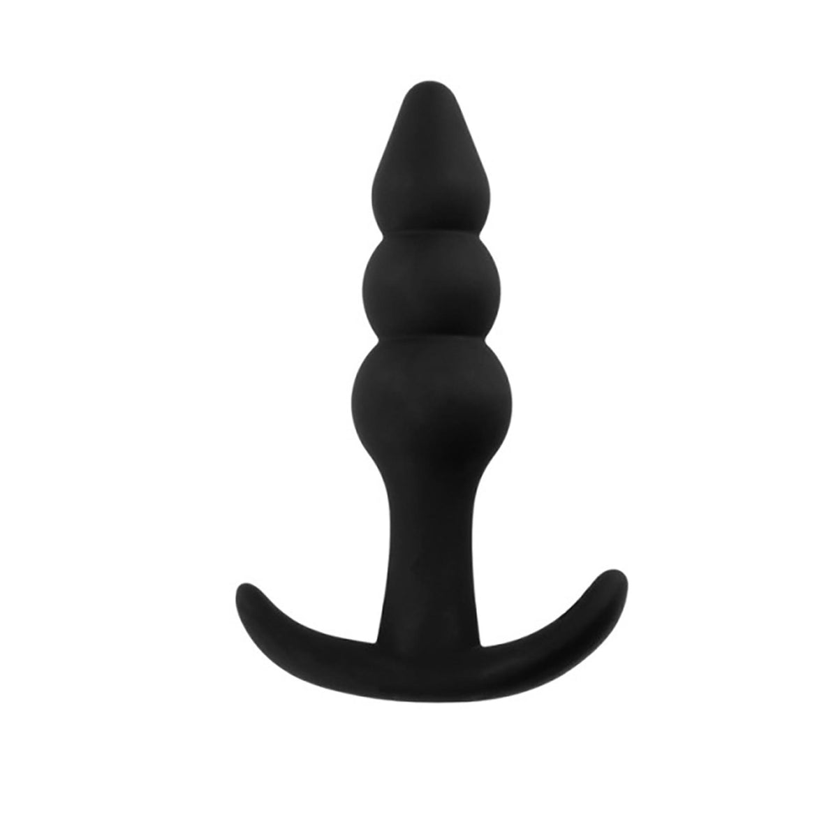 1-Korek analny koralikowy silikonowy Fantasy czarny 9 cm-1