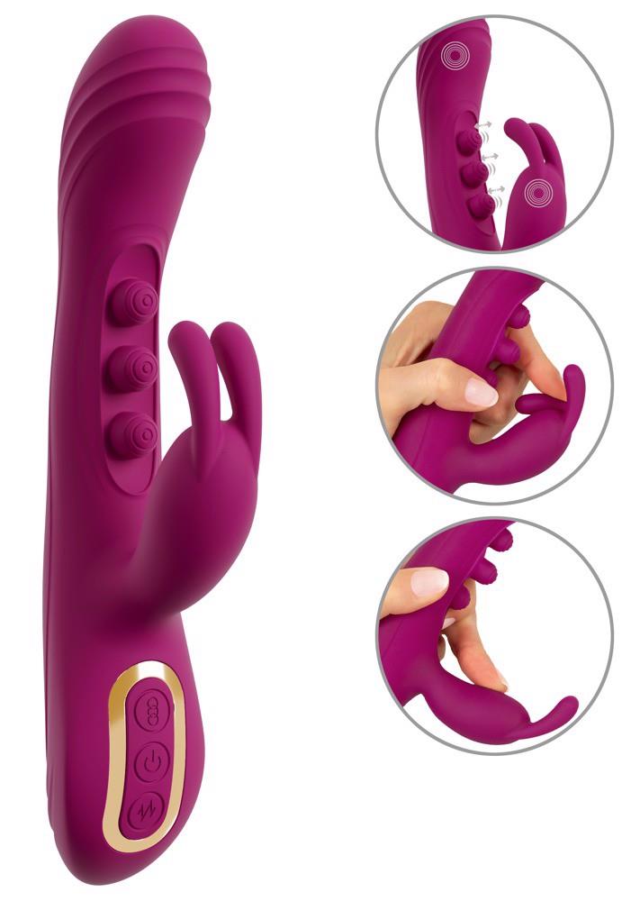 3-Wibrator króliczek Javida 2F squirt silikonowy USB 22,5 cm-3