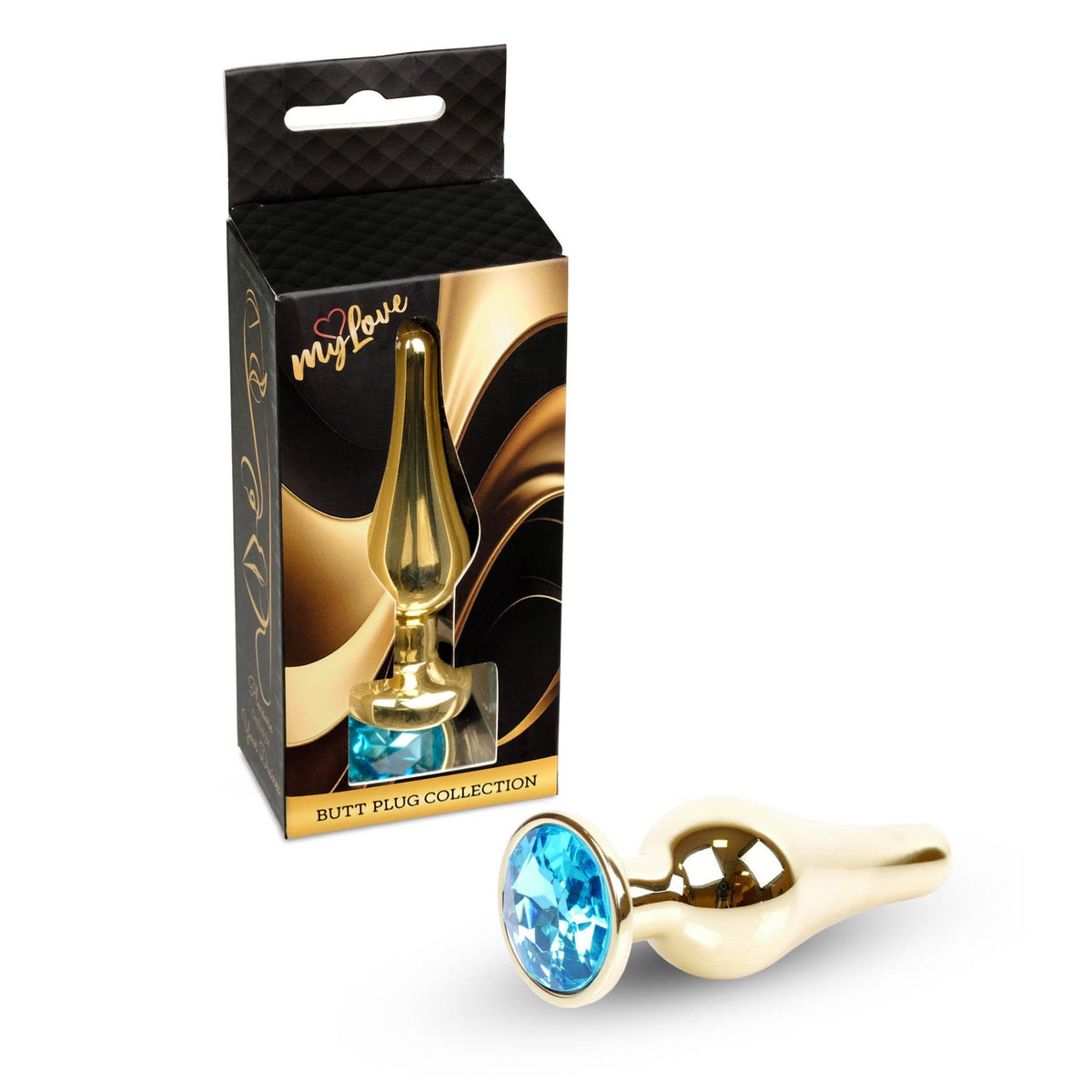 3-Biżuteria analna ze stali nierdzewnej MyLove Toys jasnoniebieska 9,5 cm-3