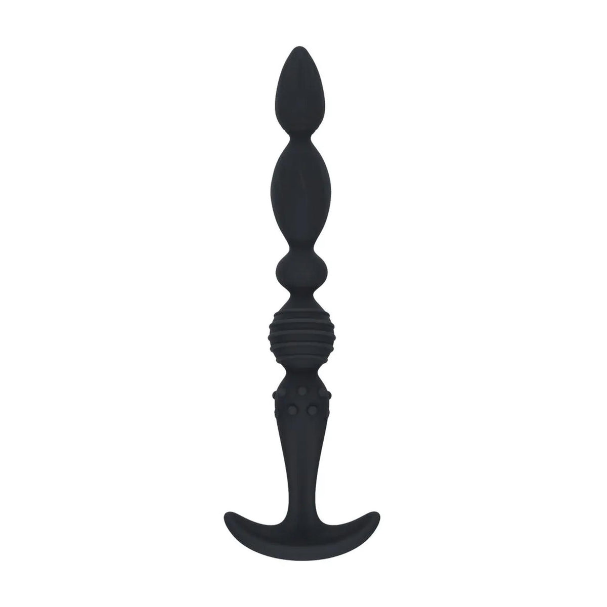 1-Sonda analna wieloteksturowa Levelz silikonowa czarna 26cm-1
