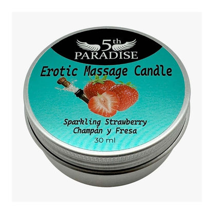 2-Świeca do masażu erotycznego iskrząca truskawkowa 5th Paradise 30ml-2