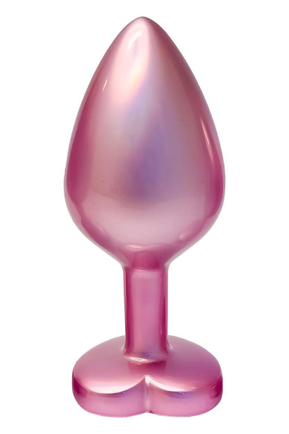 1-Korek analny Gleaming Love aluminium perłowy różowy medium-1