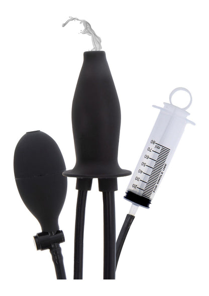 1-Korek analny pompowany silikonowy nawilżający Hidden Desire Extreme czarny-1
