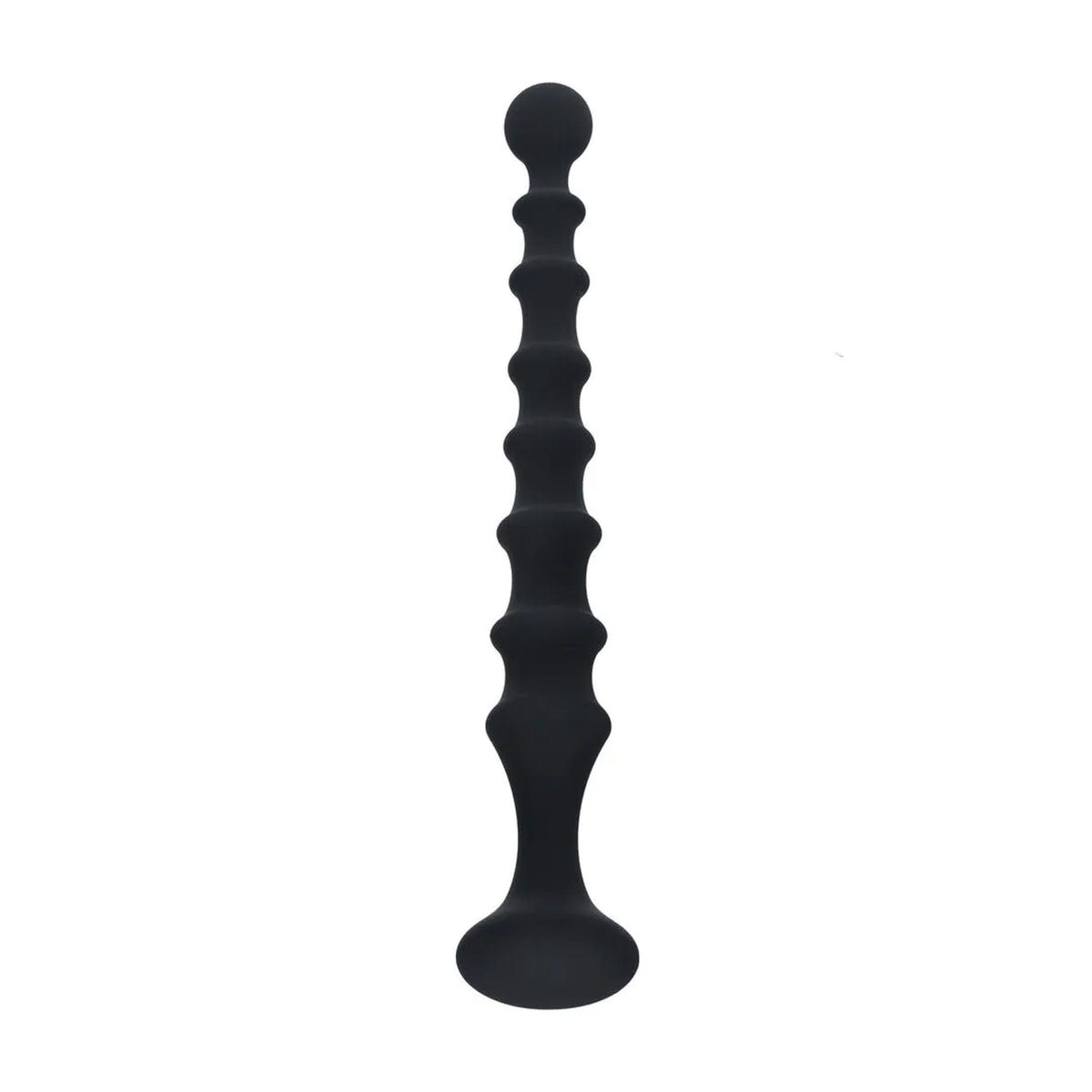 4-Sonda analna żebrowana Levelz silikonowa czarna 26,7 cm-4