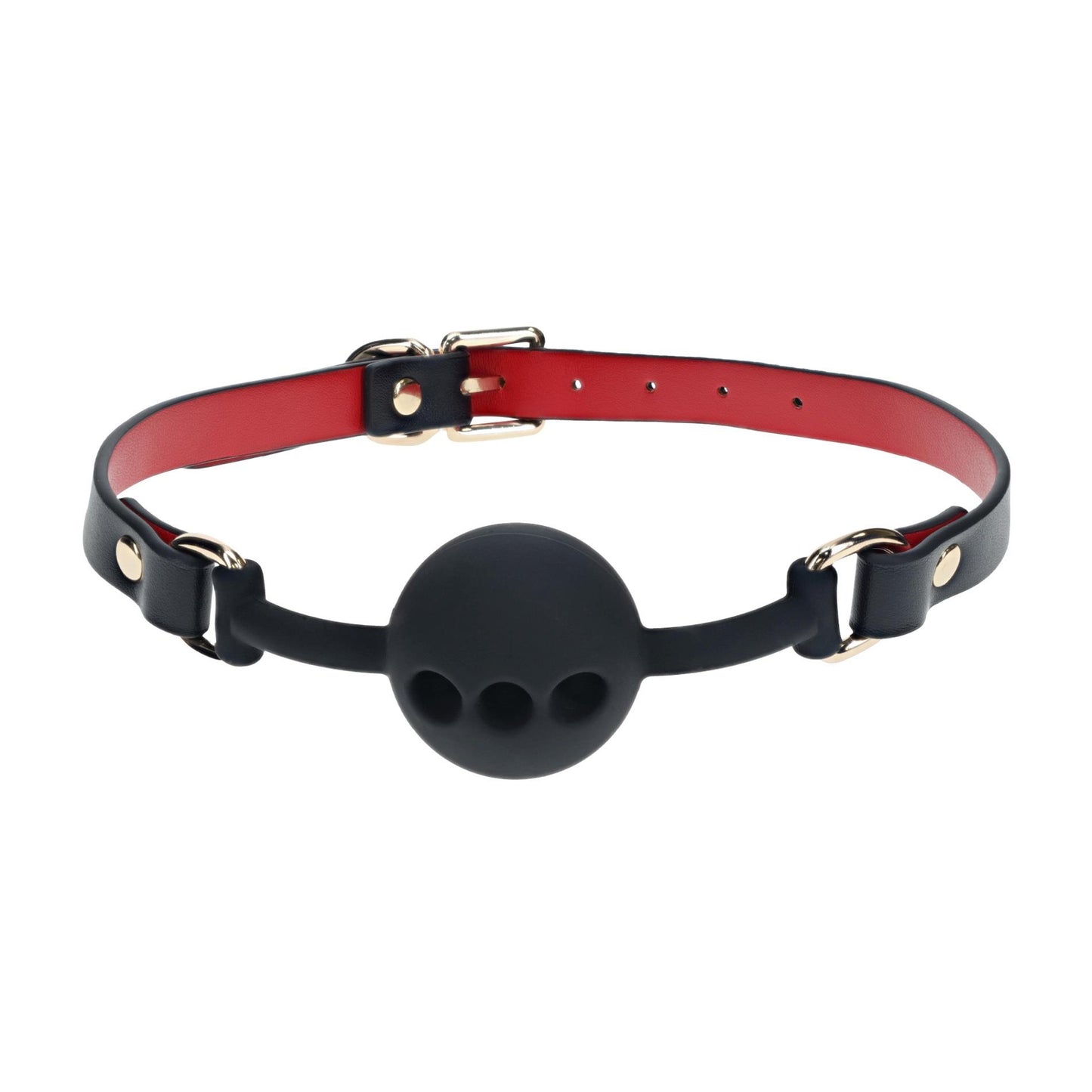4-Milan Collection - Silicone Ball Gag - Black/Red-4
