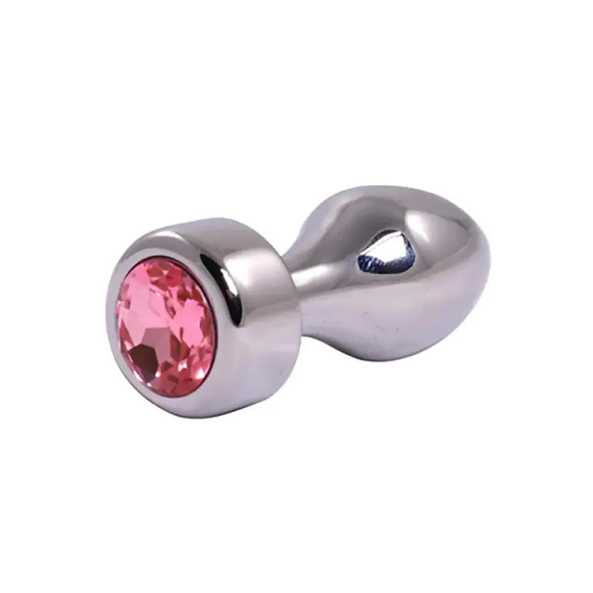 2-Korek analny srebrny z różowym diamentem Fantasy 7,7 cm-2