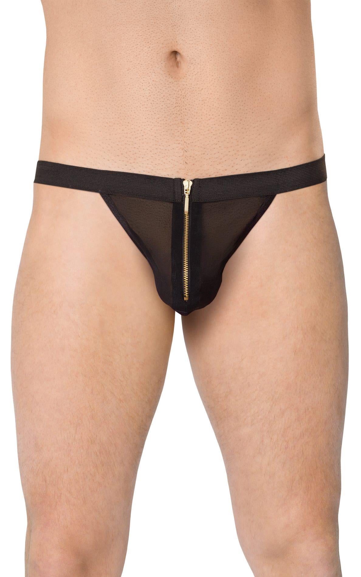 2-Stringi męskie wycięte SoftLine 4526 czarne One Size-2