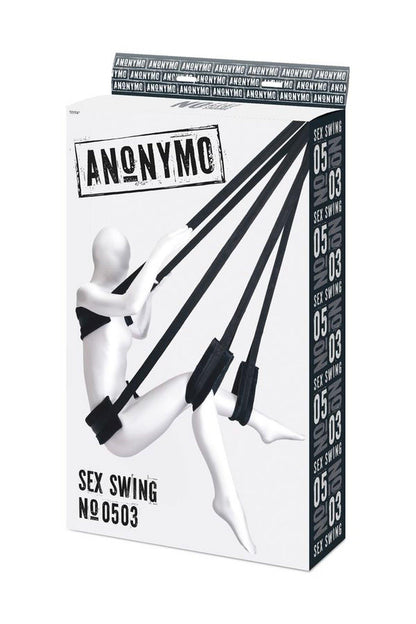 4-Huśtawka erotyczna Anonymo welur czarna-4