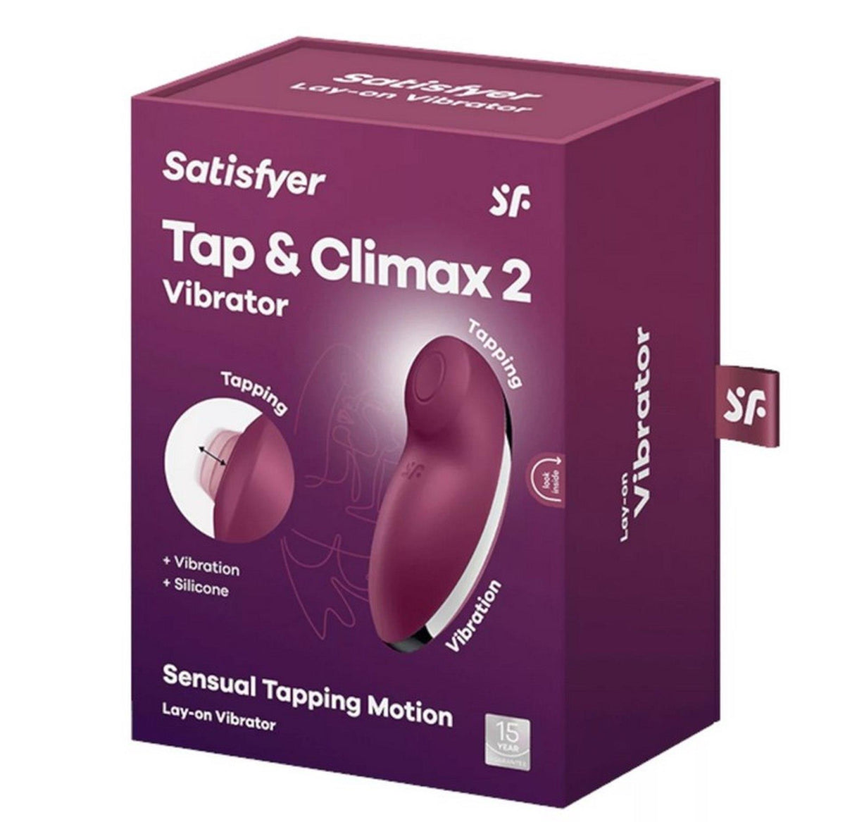 3-Stymulator łechtaczki Satisfyer Tap Climax 2 czerwony USB-3