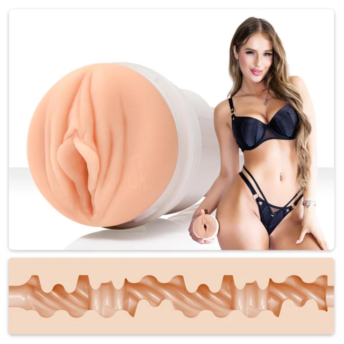 2-Masturbator Fleshlight Girls Sky Bri beżowy 25 cm-2