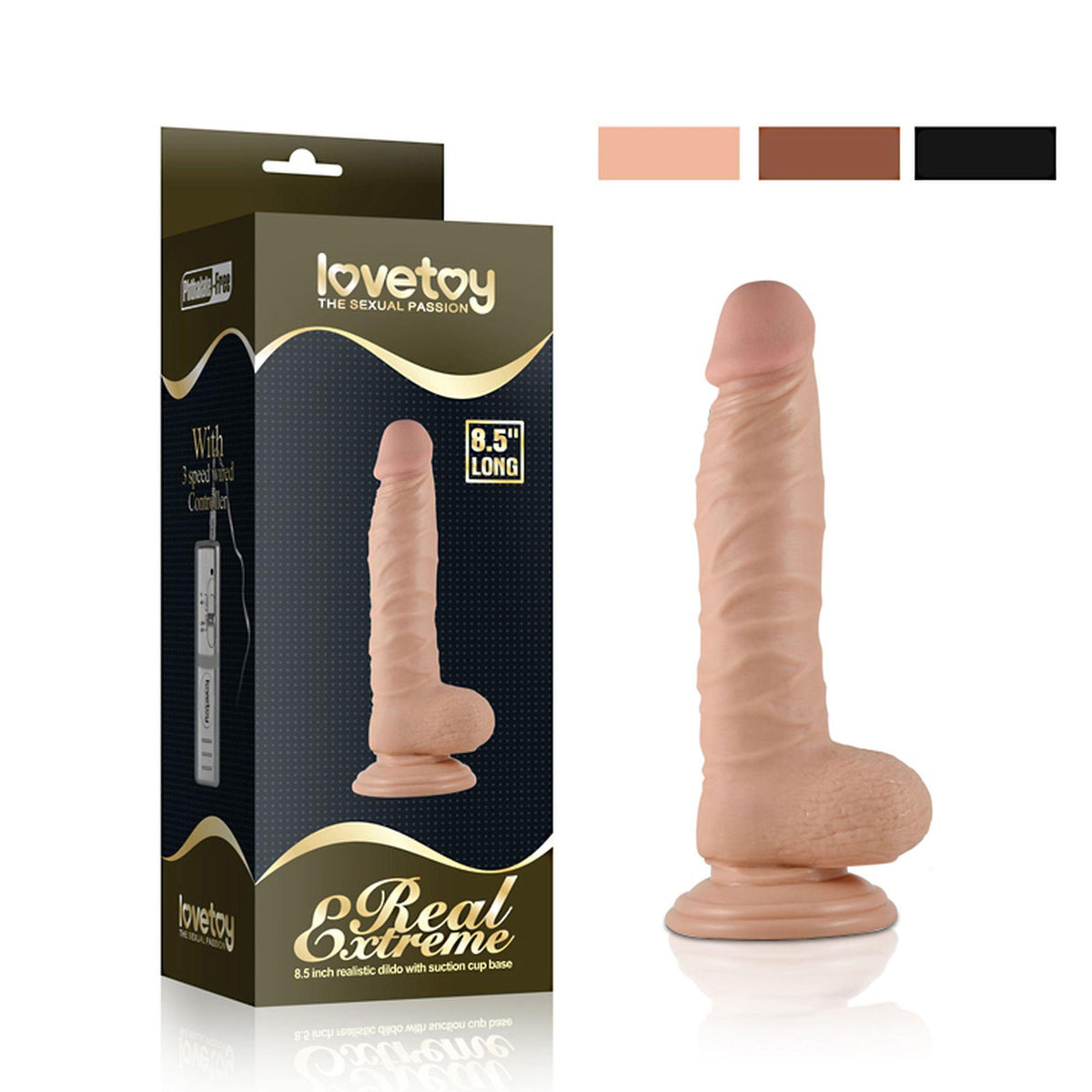 3-8.5"" Real Extreme Dildo Flesh-3